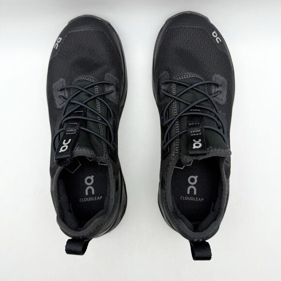 On Kids Cloudleap Running Sneakers US 1.5 EU 33 Black Athletic NIB - Picture 10 of 12